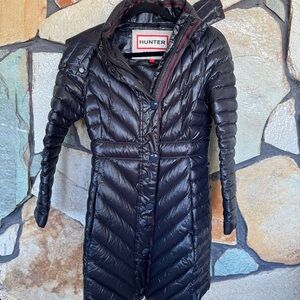Hunter Glossy Navy Quilted Puffer Jacket